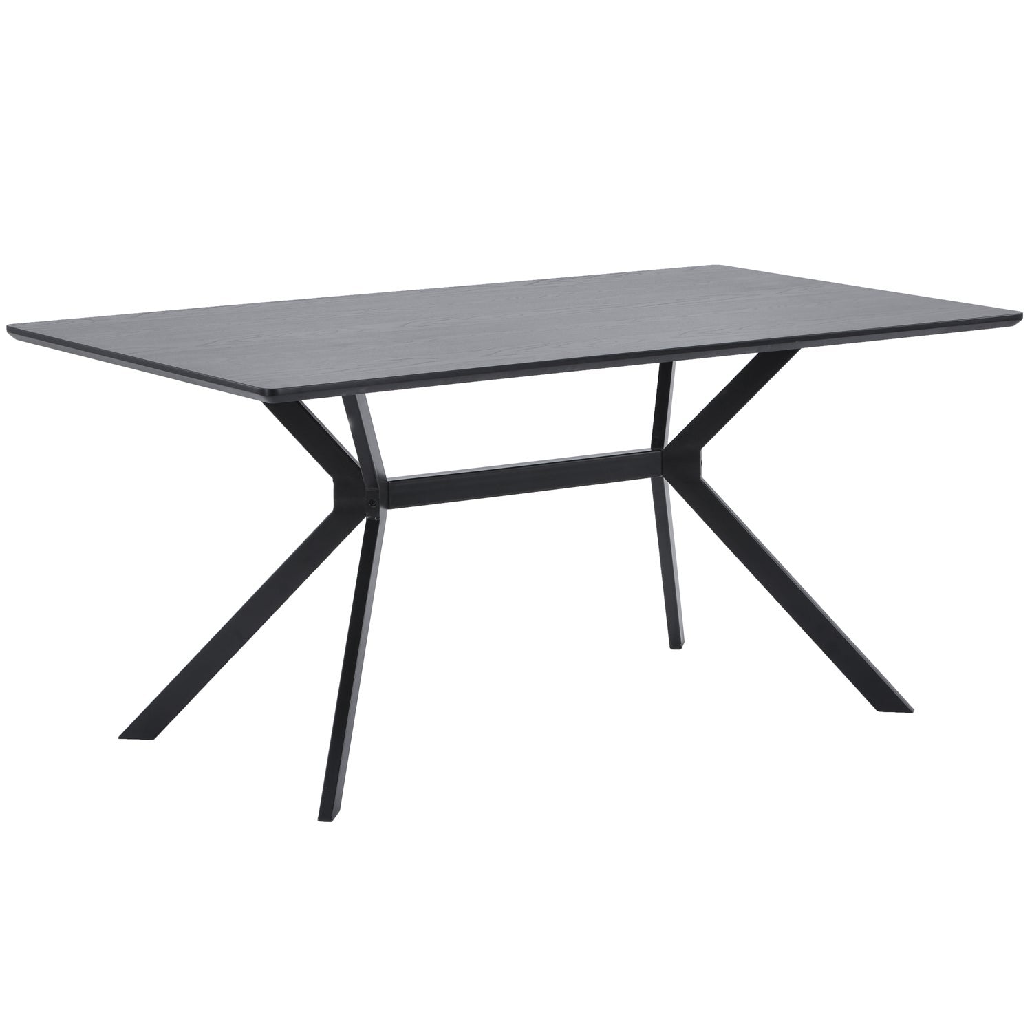 Sort Bruno Rektangulært Mdf 75x160x90 Woood Spisebord - 8714713132263