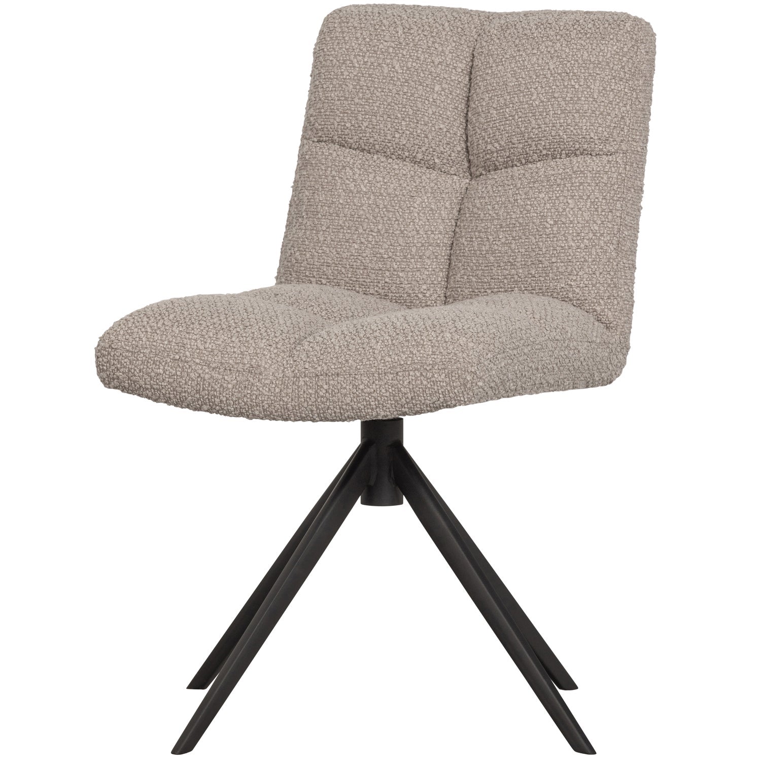 Vinny Drejestol Boucle Sand 80x48x45 Woood Spisestol - 8714713166626