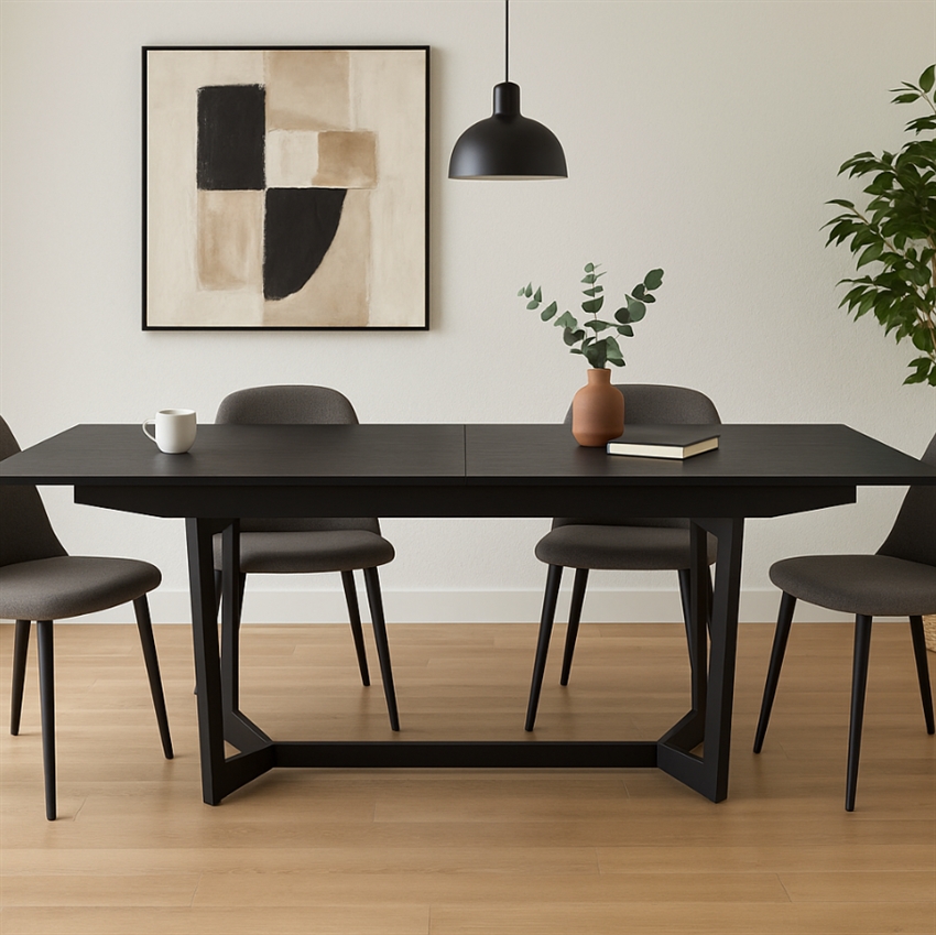 Sort Tokyo Inkl Tillægsplader Wood By Nordic Spisebord