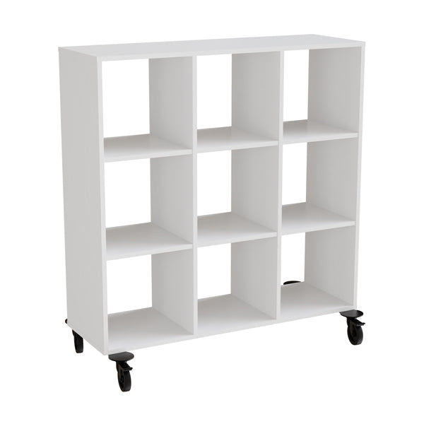Hvid Stig Laminat Rum Med Hjul Uden Ryg Form O Miljö Reol - 7042423895453