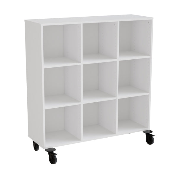 Hvid Stig Laminat Rum Med Hjul Med Ryg Form O Miljö Reol - 7042423831789