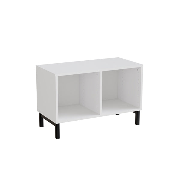 Hvid Stig Laminat Rum Liggende Med Stålben Form O Miljö Reol - 7042423893336