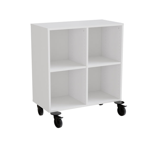 Hvid Stig Laminat Rum Med Hjul Ryg Form O Miljö Reol - 7042423895590