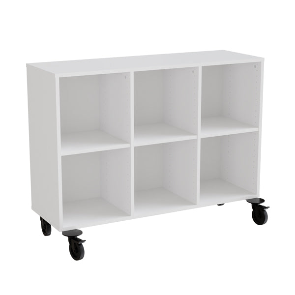 Hvid Stig Laminat Rum Liggende Med Hjul Med Ryg Form O Miljö Reol - 7042423833707