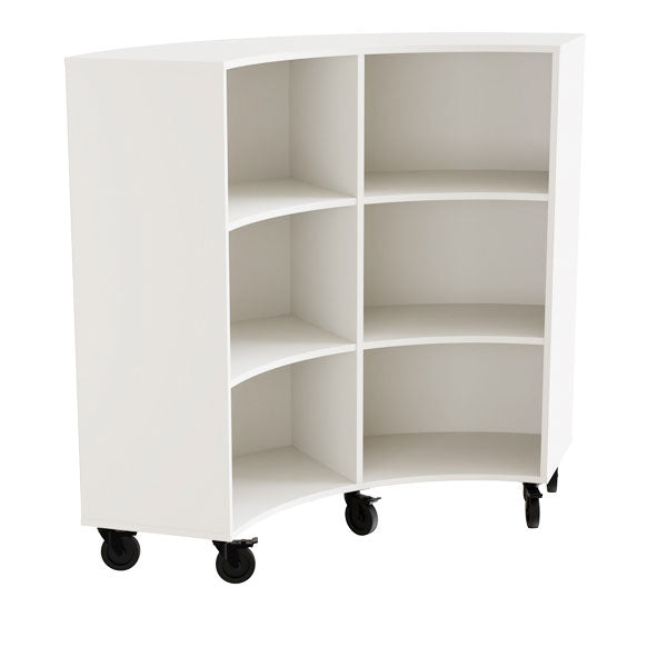 Hvid Stig Laminat Rum Buet Med Hjul Udv Ryg Form O Miljö Reol - 7042423897952