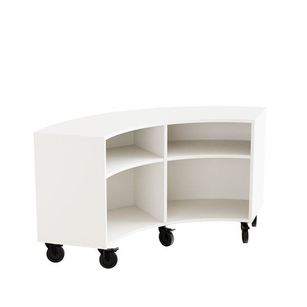 Hvid Stig Laminat 2 Rum Buet Med Hjul Udv Ryg Form O Miljö Reol - 7042423897792
