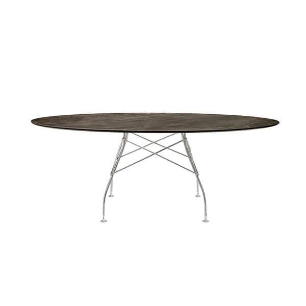 Glossy 192x118 Aged Bronze Krom Stel Kartell Spisebord - 8058967294132