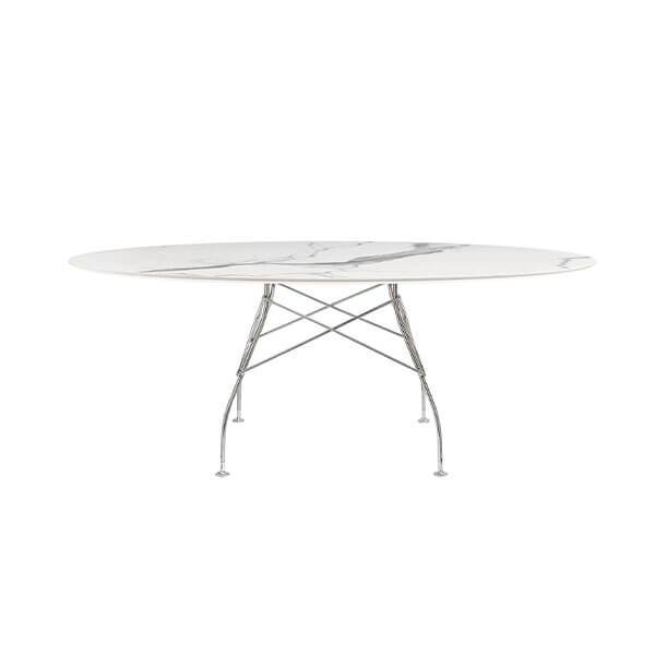 Hvid Glossy 192x118 White Krom Stel Kartell Spisebord - 8058967253702