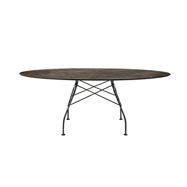 Sort Glossy 192x118 Aged Bronze Stel Kartell Spisebord - 8058967294293