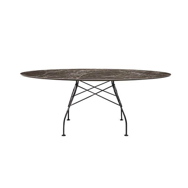 Sort Glossy 192x118 Brown Emperador Stel Kartell Spisebord - 8058967294279