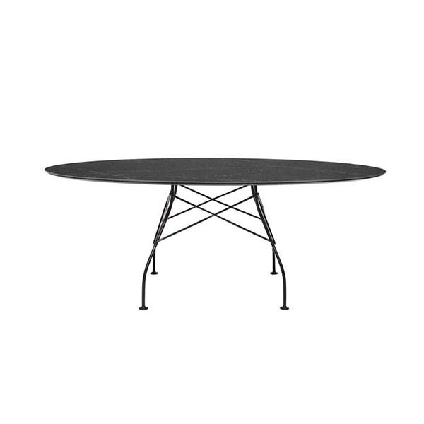Glossy Marble Oval Kartell Spisebord