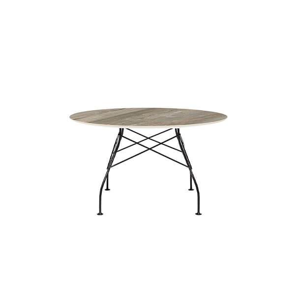 Sort Glossy Ø128 Tropical Grey Stel Kartell Spisebord - 8058967293951