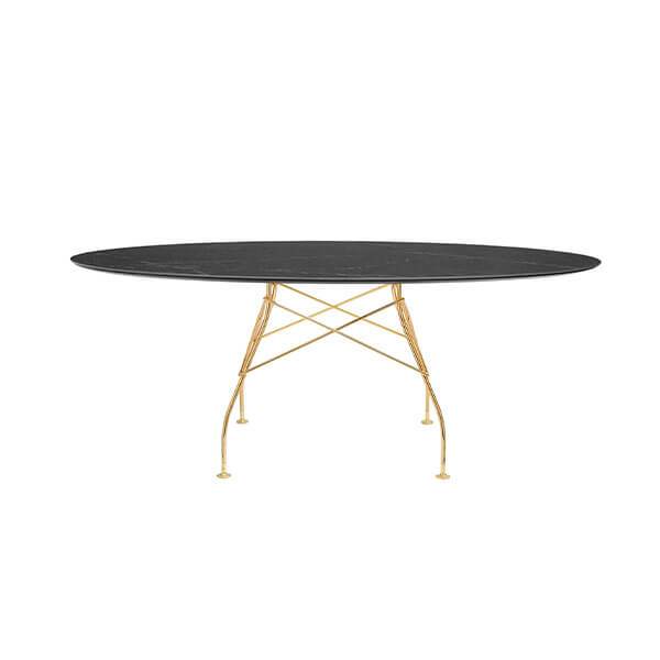 Sort Glossy 192x118 Black Guld Stel Kartell Spisebord - 8058967253764