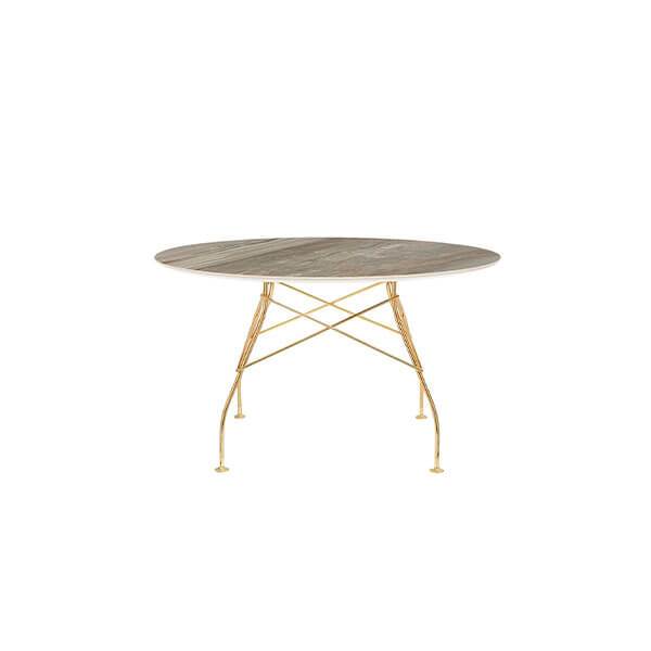 Glossy Ø128 Tropical Grey Guld Stel Kartell Spisebord - 8058967293876