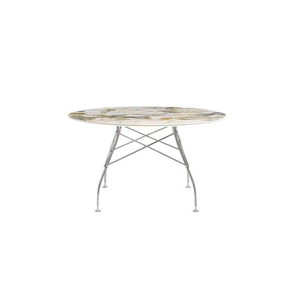 Glossy Ø128 Symphonie Krom Stel Kartell Spisebord - 8058967293777