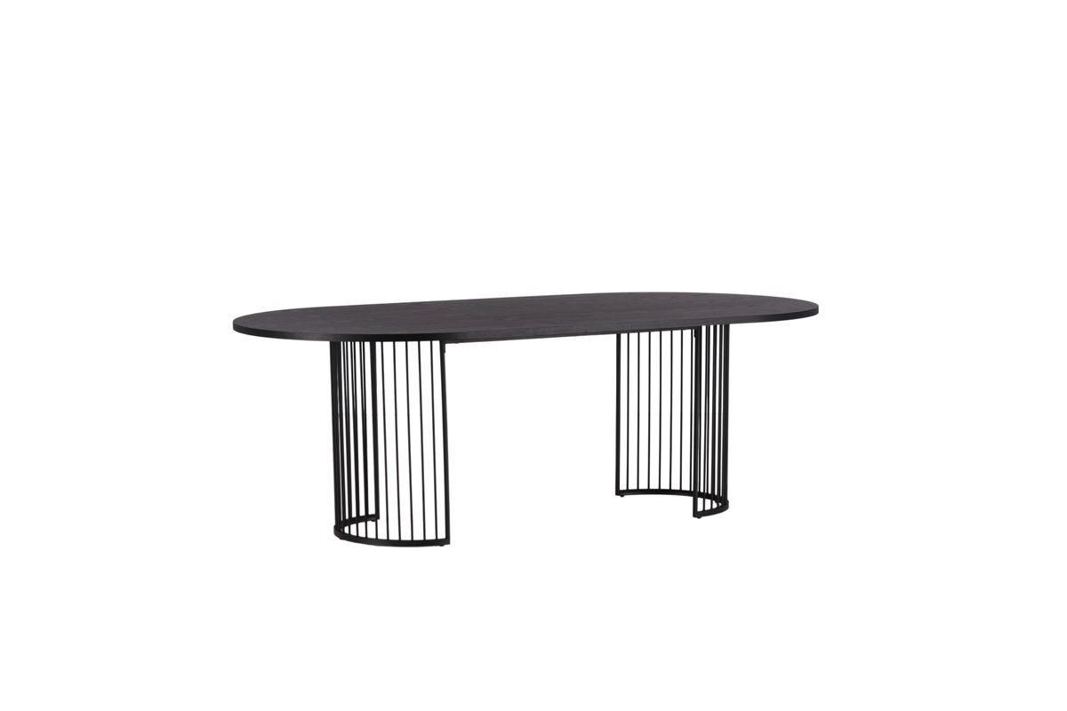 Sort Hamneskar Oval Finr Stål 220x110 Vind Collection Spisebord - 7340206970701