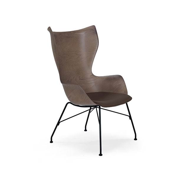 Wood Med Lædersæde Kartell Lænestol