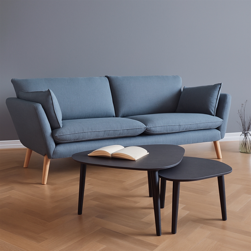 Egelykke Pers Blå Stof Nordly Sofa