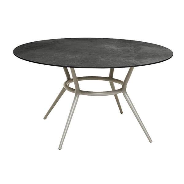 Cane Line Joy Rundt Ø144 Stel: Taupe Aluminium Bordplade: Mørk Grå Cane-line Spisebord