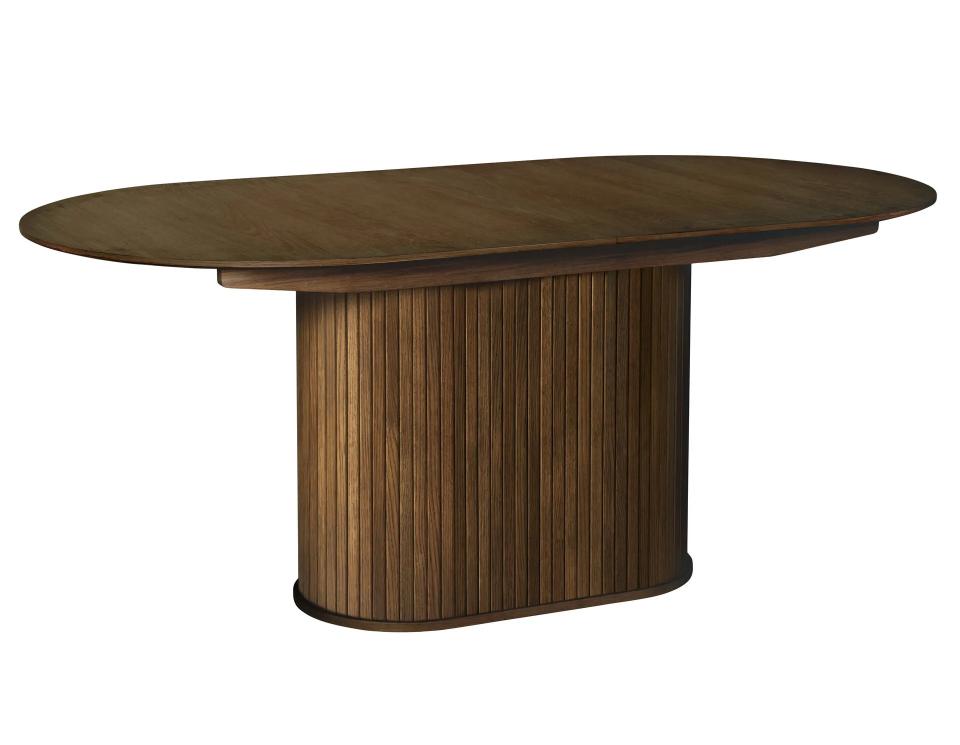 Unique Furniture Nola Tillægsplade Oval Røgfarvet Egetræ 95x180 230 Spisebord - 5704745168760