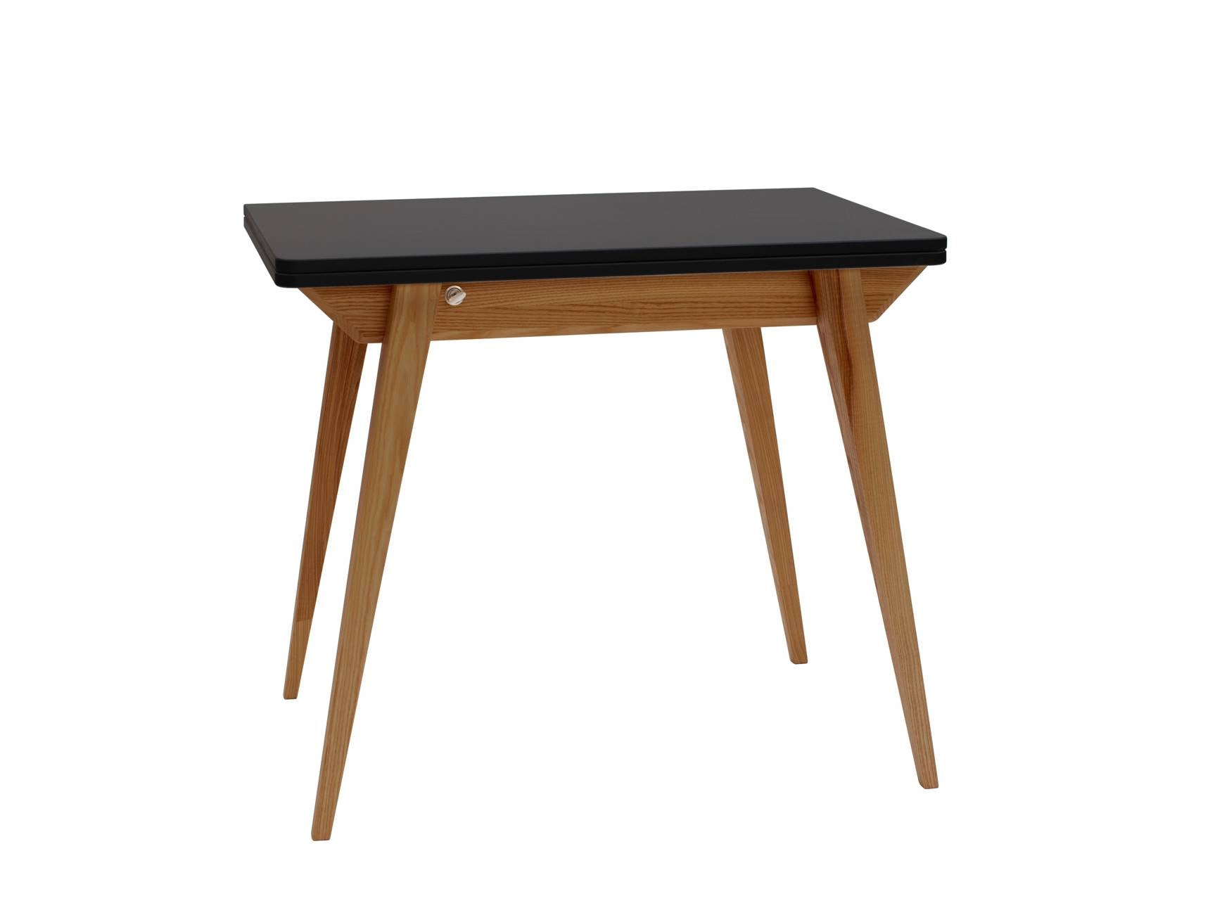Sort Konvolut Udtrækkeligt 90x65cm Mat Ragaba Spisebord