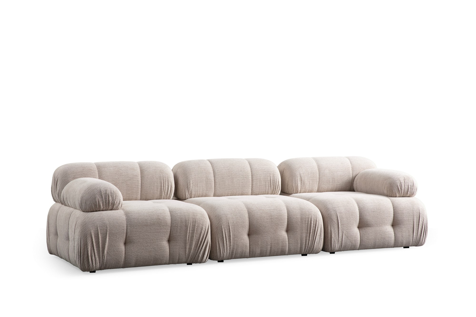 Sort Petite Pers Creme Polyester Plastik NordvÄrk Sofa - 8684283204038