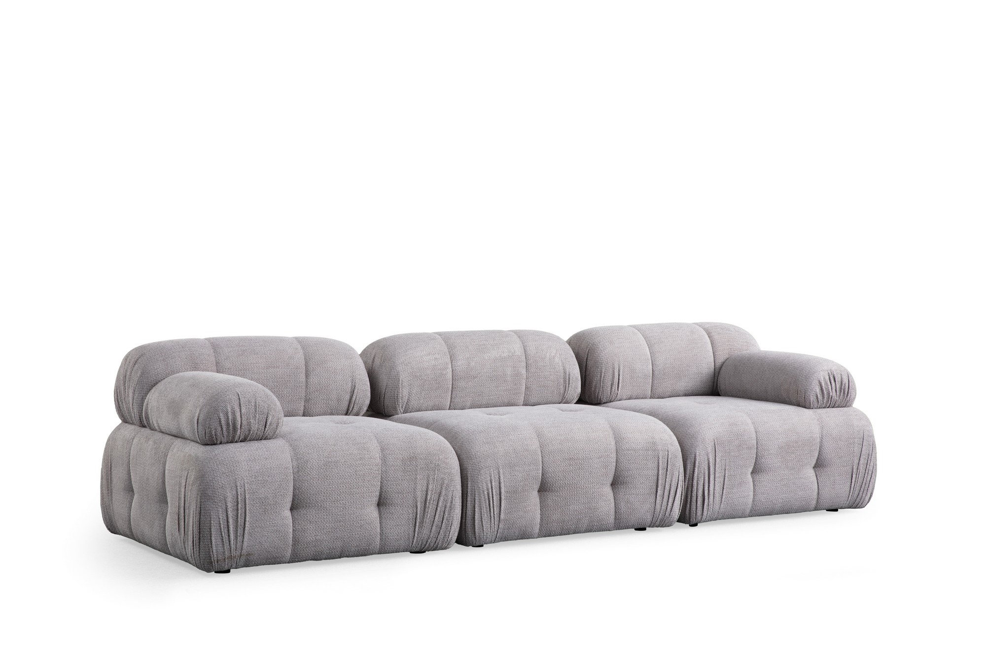 Sort Petite Pers Lysegrå Polyester Plastik NordvÄrk Sofa - 8684283204090
