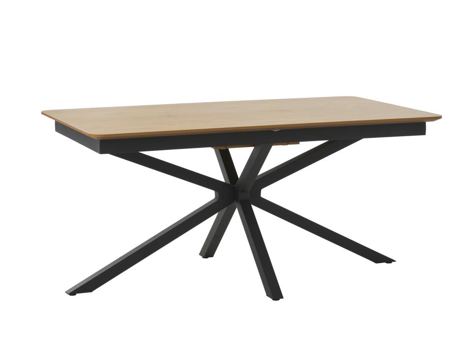 Sort Unique Furniture Butterflybordplade Natur Egemelamin Metal 90x160 200 Spisebord - 5704745196749