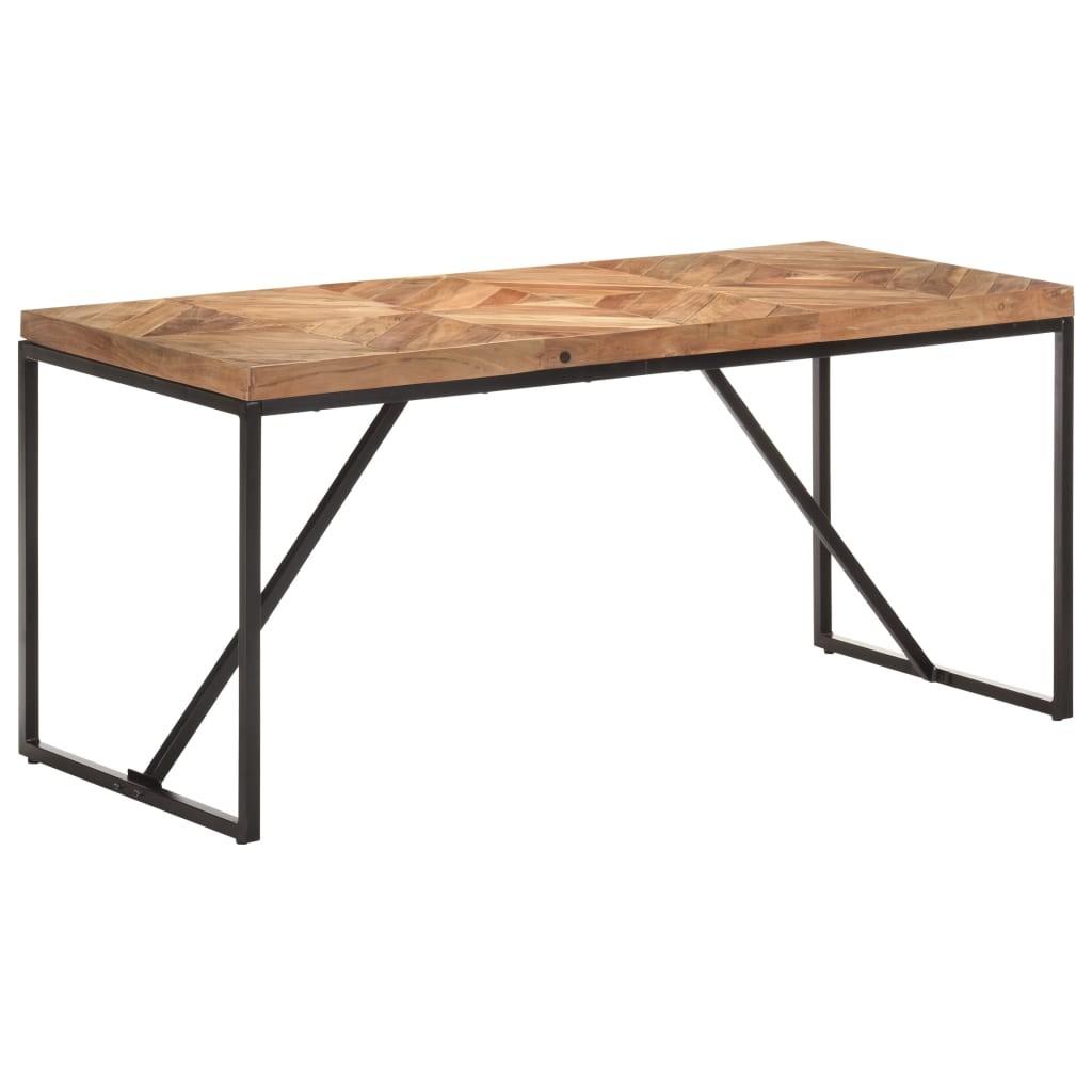 Sort 160x70x76 Massivt Akacietræ Mangotræ Boligcenter Spisebord - 8720286068168