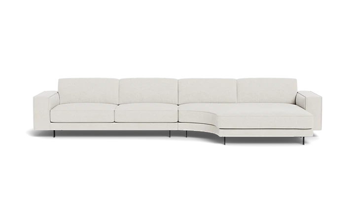Hvid Day Med Rund Chaiselong Pedro Arm Samba Sofa