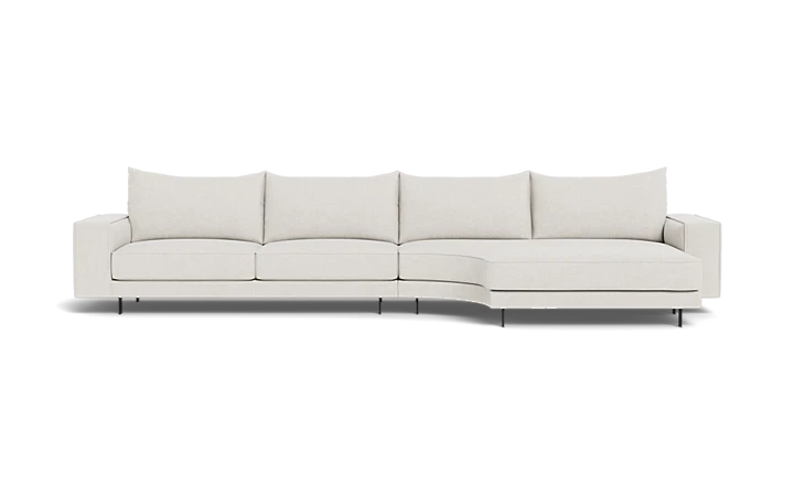 Hvid Double Day Med Rund Chaiselong Pedro Arm Samba Sofa