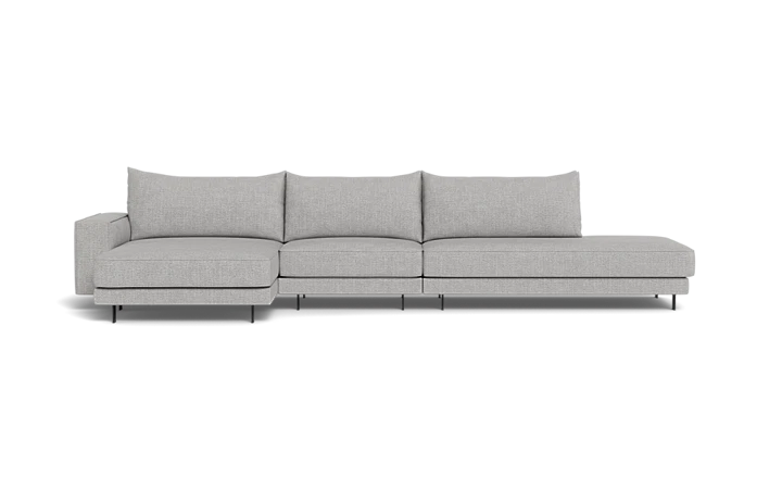 Grå Double Day Med Chaiselong Open End Pedro Arm Samba Sofa