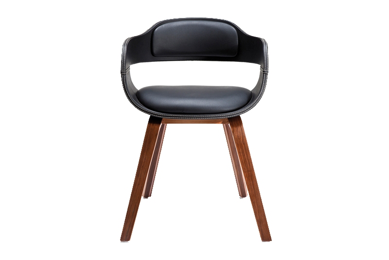 Natur Costa Lakeret Valnød Læder Kare Design Spisestol - 4025621785811