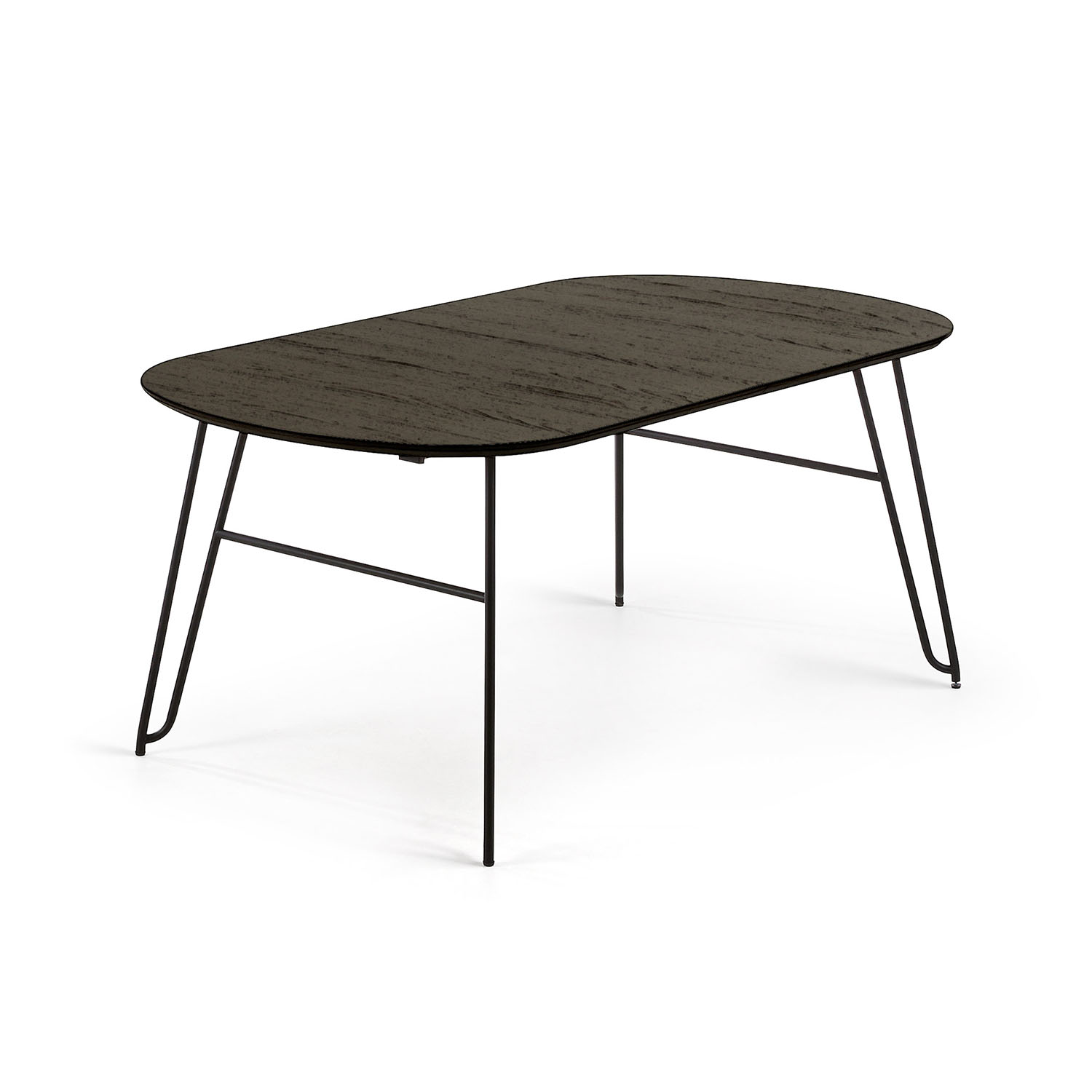 Sort Rektangulært Norfort Udtræk Træ Metal 170320x100 Kave Home Spisebord - 8433840542355