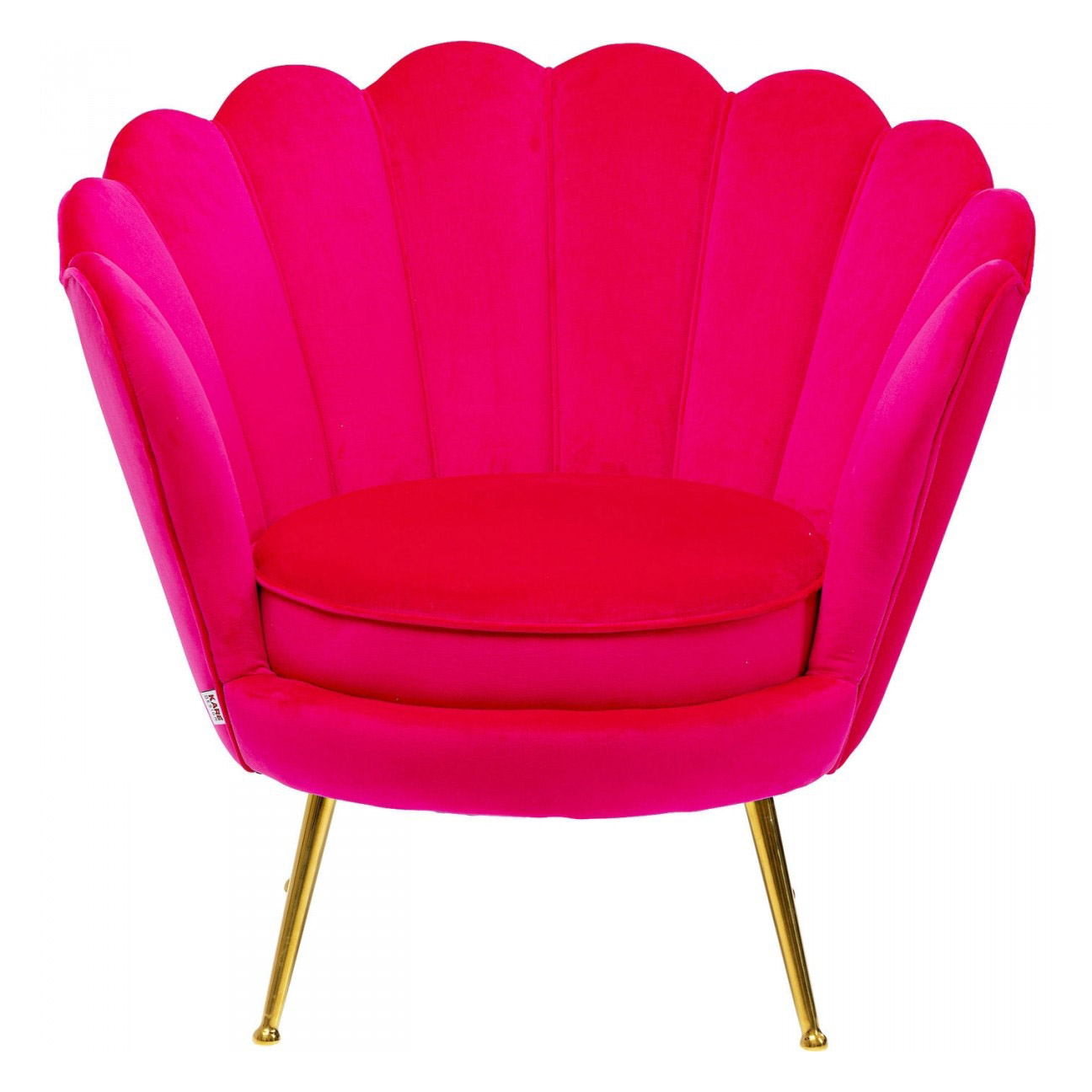 Pink Water Lily Armlæn Polyester Stål Kare Design Lænestol - 4025621850809