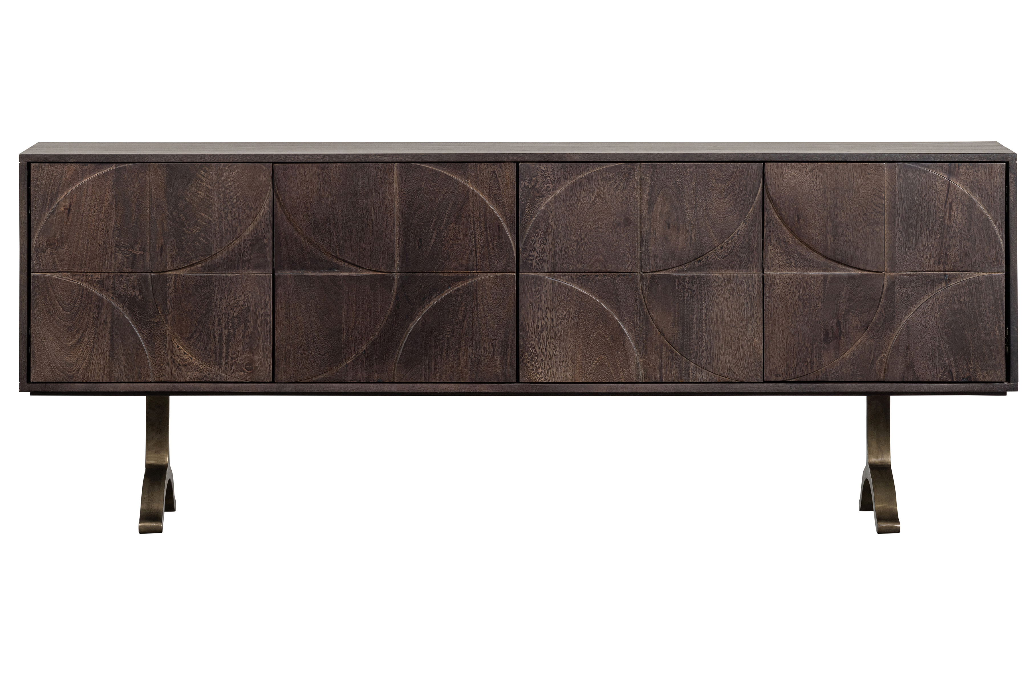 Collection Låger Hylder Mønster Valnøddefarvet Mangotræ 180x40 Woood Skænk - 8714713163038