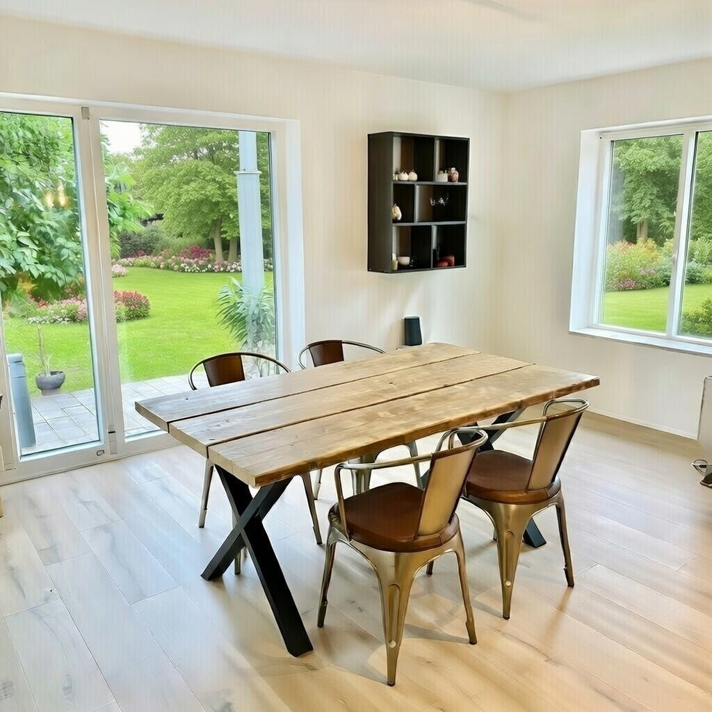 Plankebord Genbrugsplanker Stel 220 Lakeret Kabeltromlen Spisebord