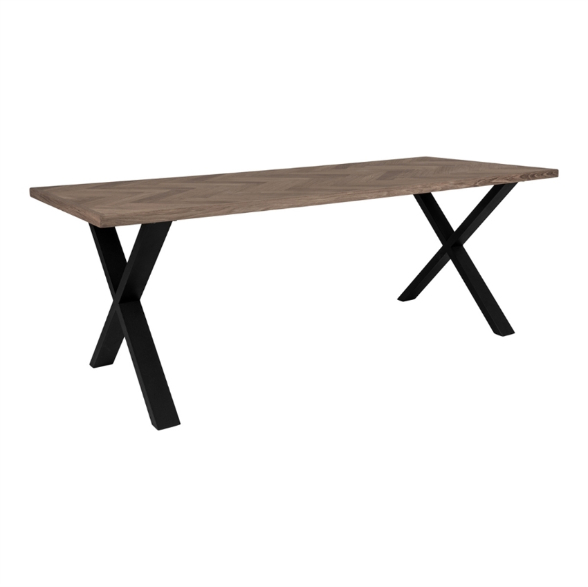 Aarhus Plankebord Med Sildebensmønster Røget Egetræ Wood By Nordic Spisebord