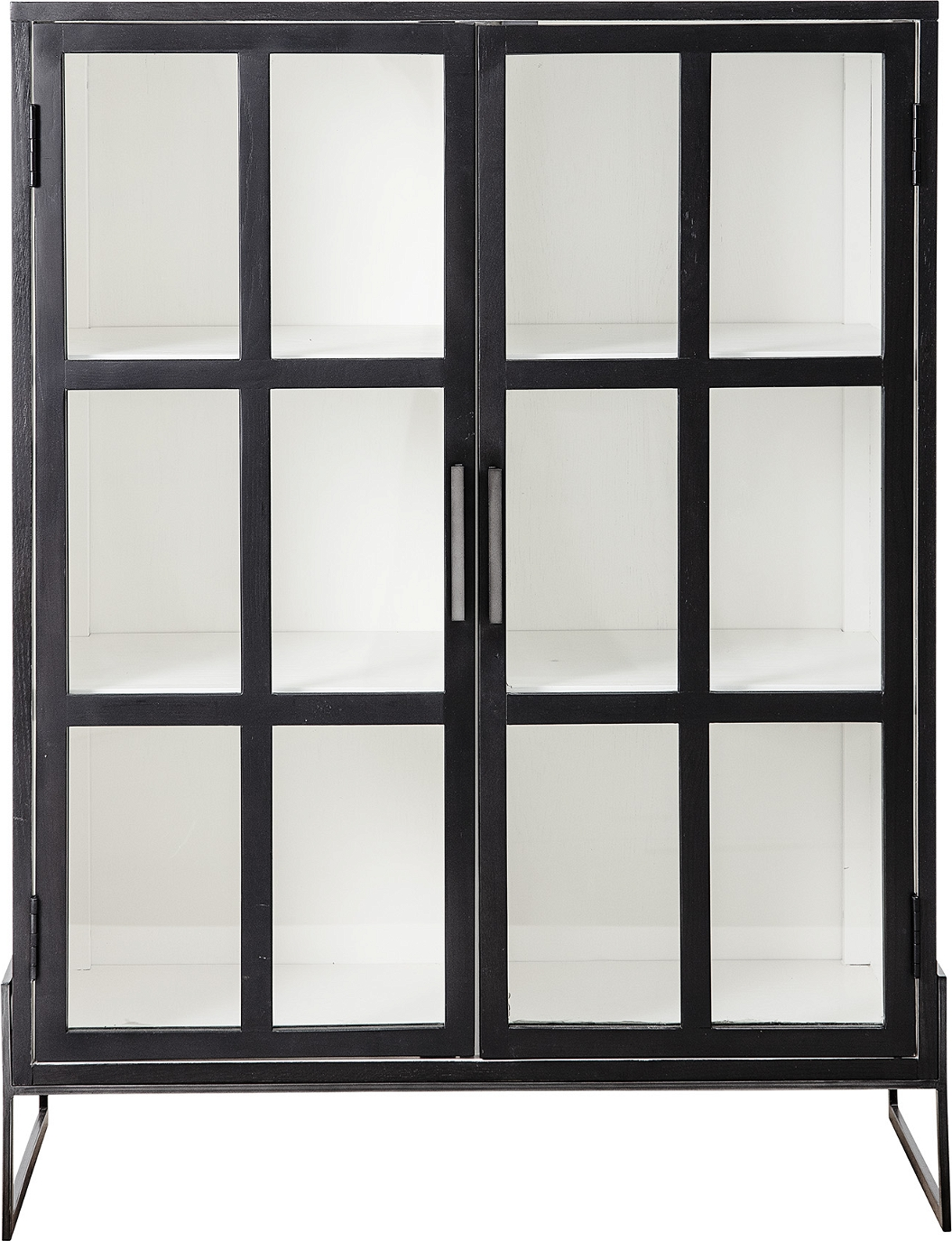 Sort Isabel 120x90x40 Egetræ Metal Bloomingville Vitrineskab - 5711173244539