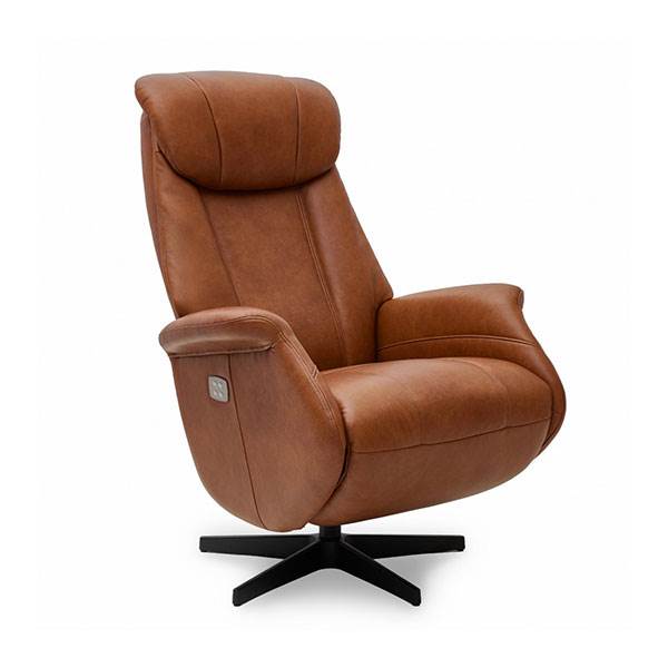 Bonanza Elektrisk Cognac Læder Lænestol