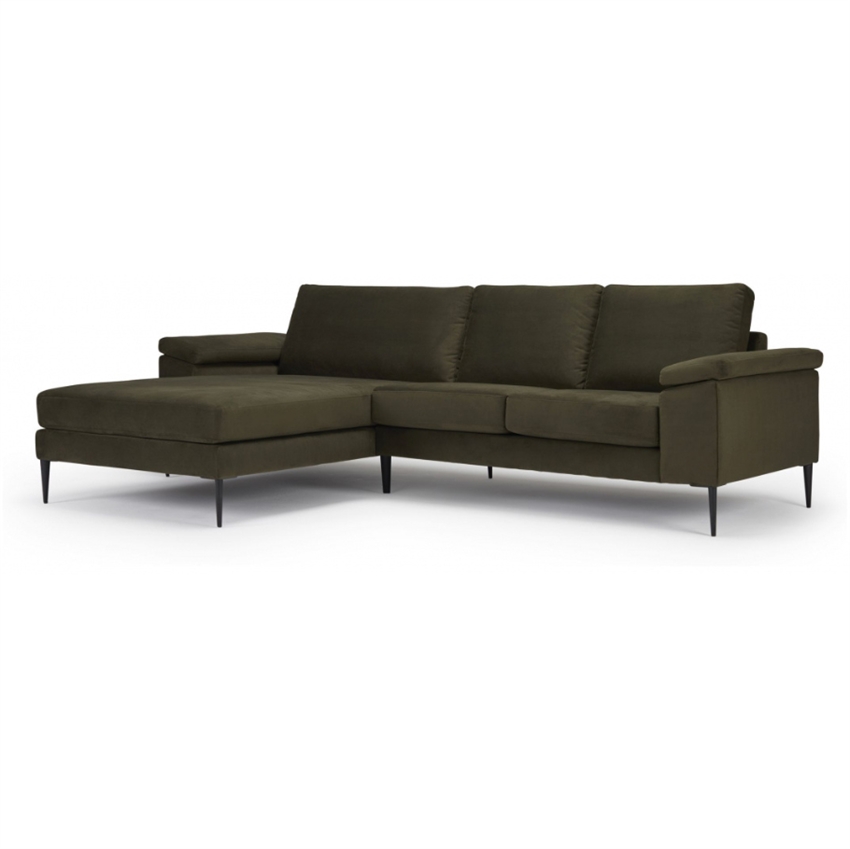 Grøn Lyon Personers Chaiselong T Stof Nordly Sofa