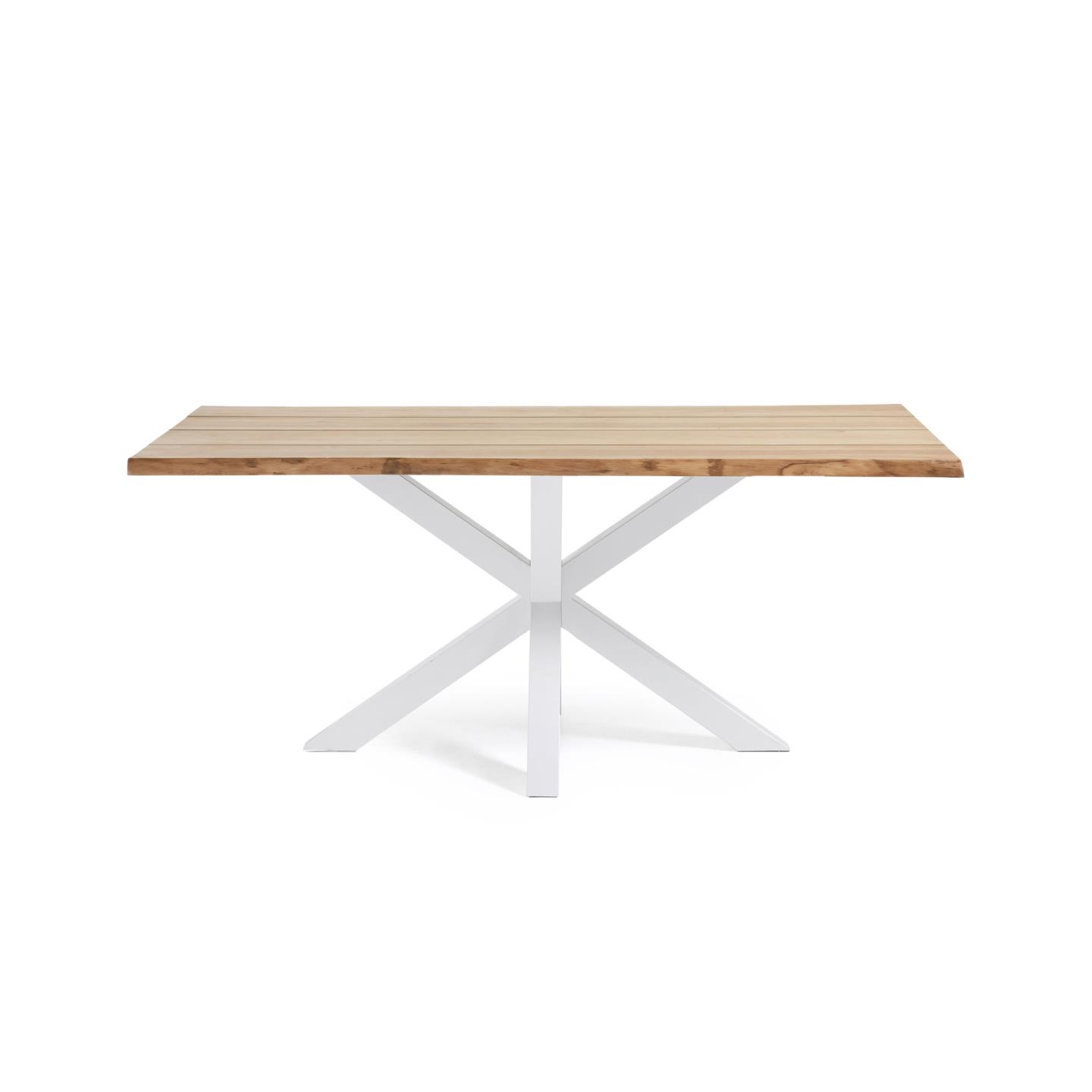 Hvid Argo Rektangulær Natur Egefinr Stål 160x90 Kave Home Spisebord - 8433840730172