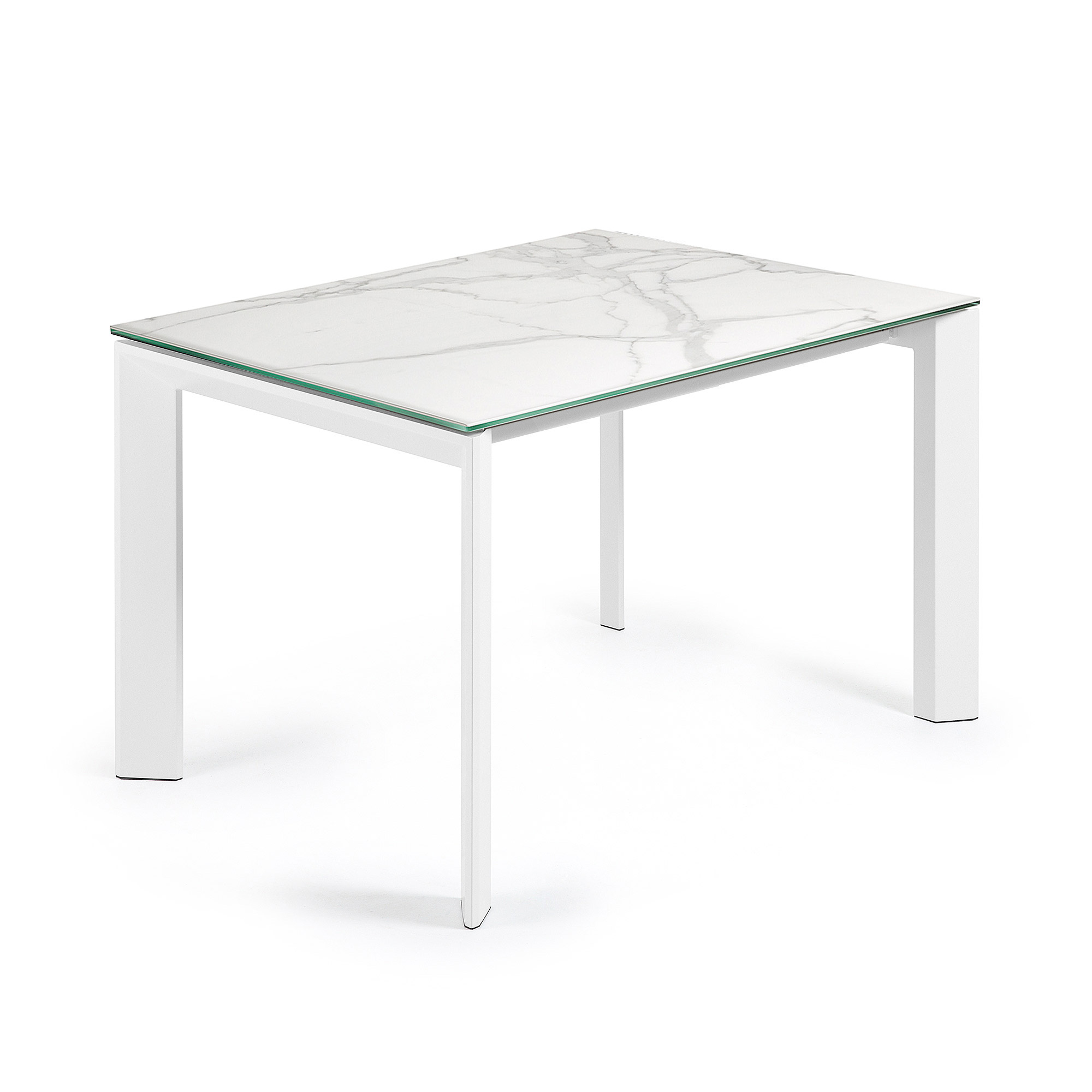 Hvid Axis Butterflybordplade Porcelæn Stål 120180 Kave Home Spisebord - 8433840633862
