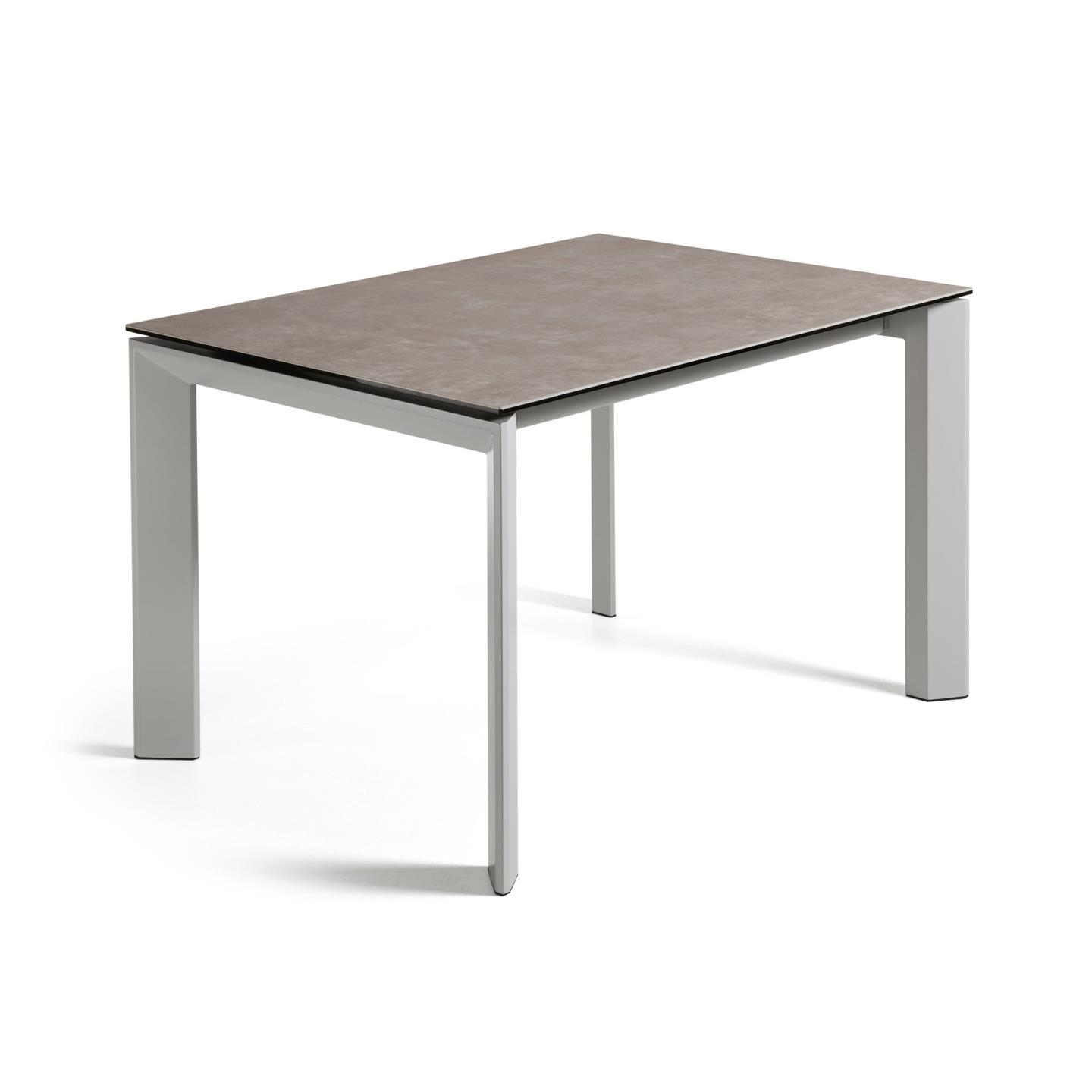 Grå Axis Butterflybordplade Vulcano Ceniza Porcelæn Stål 120180 Kave Home Spisebord - 8433840411552
