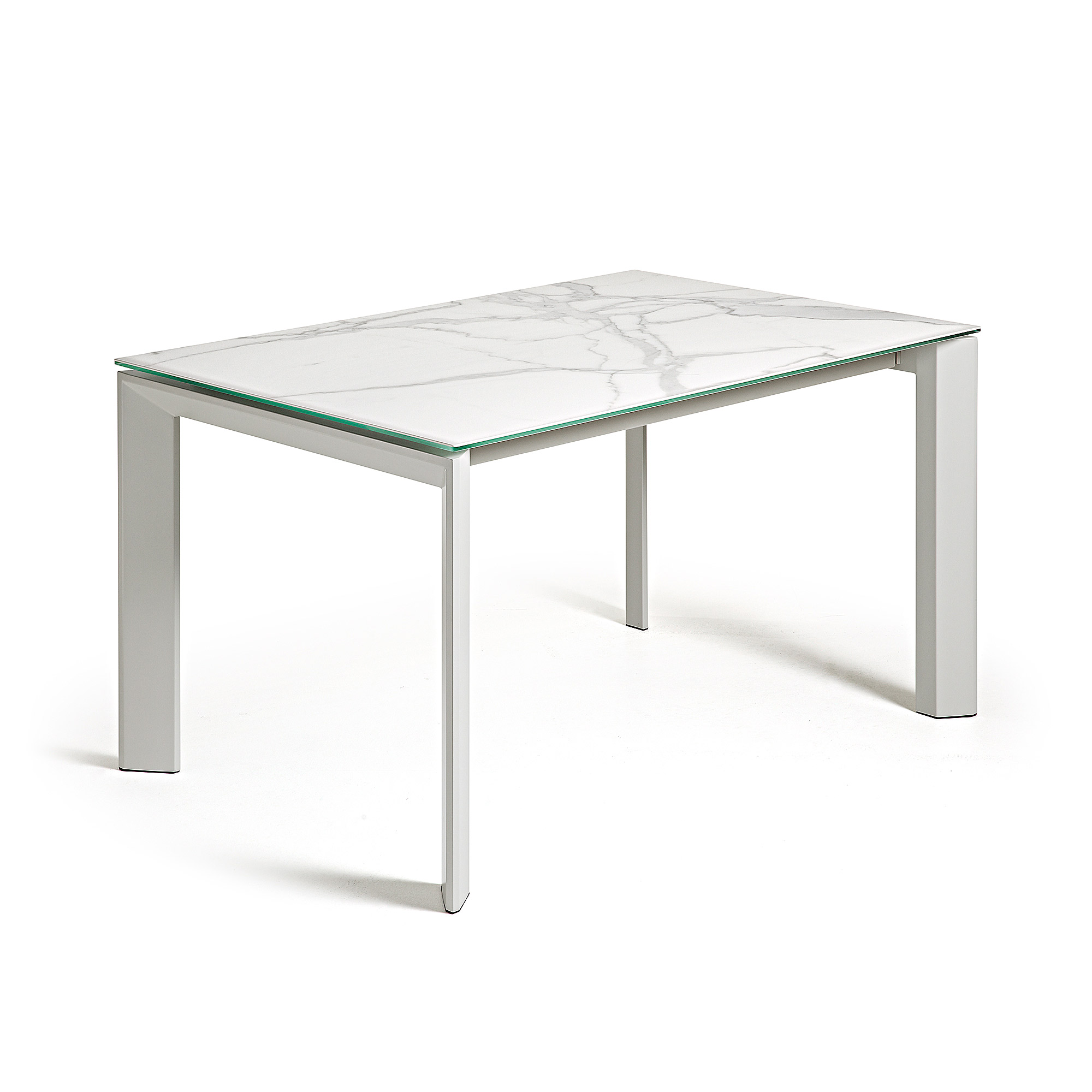Hvid Axis Butterflybordplade Kalos Porcelæn Grå Stål 140200 Kave Home Spisebord - 8433840382388