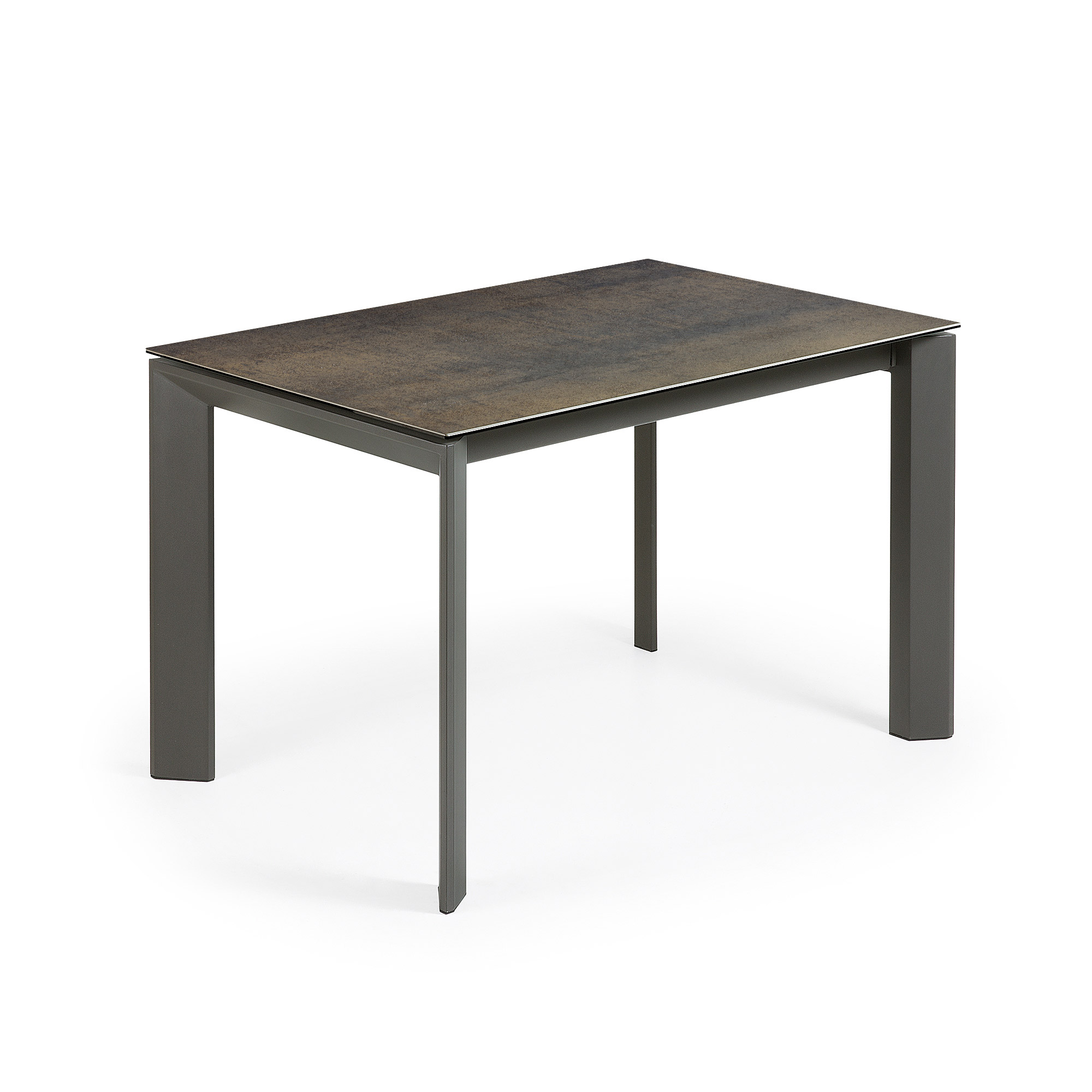 Brun Axis Butterflybordplade Iron Moss Porcelæn Antracitgrå Stål 120180 Kave Home Spisebord - 8433840421667
