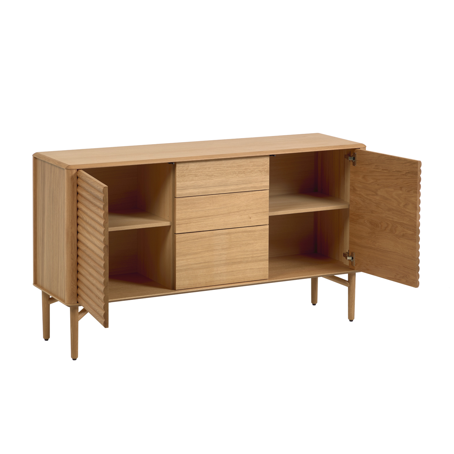 Natur Lenon Låger Skuffer 152x45 Kave Home Skænk