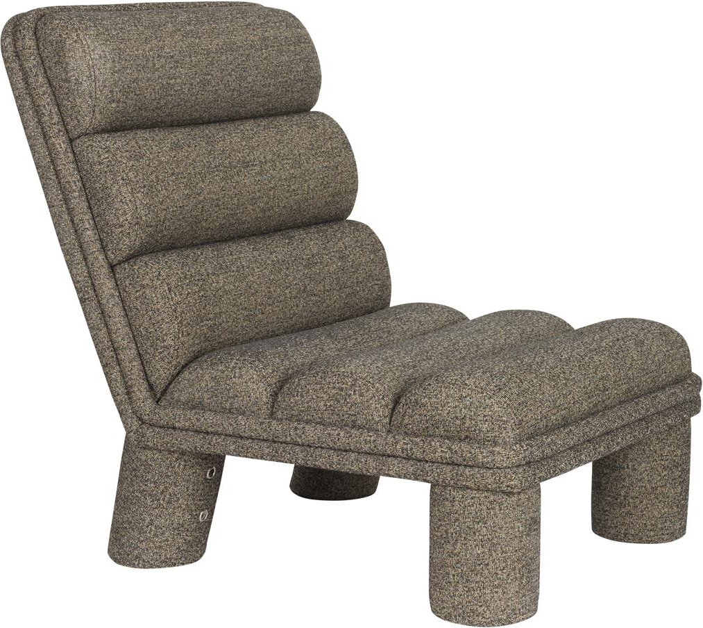 Mørkegrå Loungestol Fern Polyester Polstret Til Stue Dutchbone Lænestol - 8718548090651