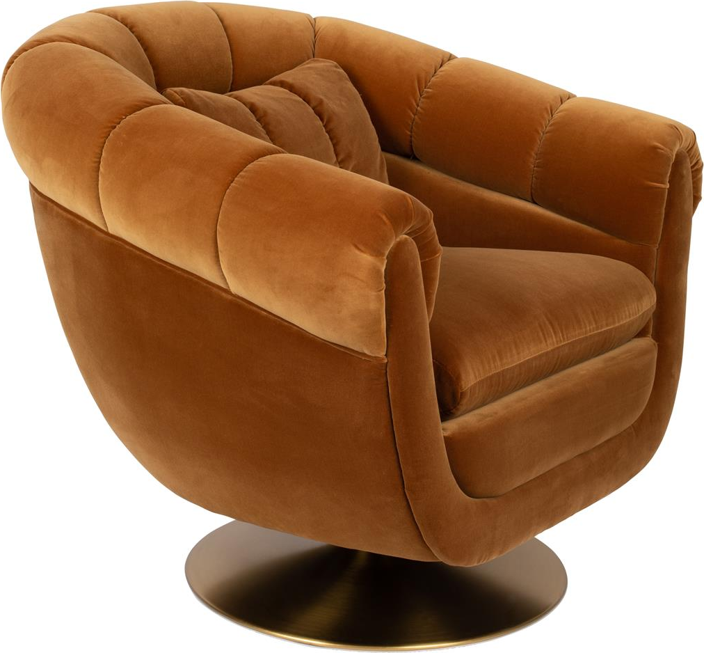 Rødbrun Loungestol Member Stof H79xb82xd88 Dutchbone Lænestol - 8718548052352