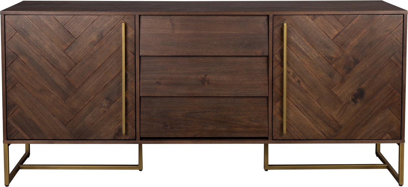 Kaffe Class Retro Sideboard Akaciefiner Pulverlakeret Stål 180x45x80 Dutchbone Skænk - 8718548049802